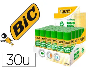 Colle bic  ecolutions  glue stick - lavable - colle le    papier et le carton tube de   21 gr boite de 20 — Non classé