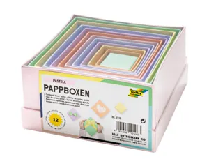 Boite en carton carrees 12 pieces coloris pastel         assortis — Non classé
