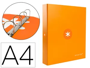 Classeur antartik 4 anneaux end 40mm a4+ carton remborde    coloris jaune moutarde — Non classé