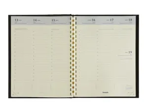 Agenda brepols timing genova 17,1x22 cm 1semaine/2pages    papier chamois 128 pages noir — Non classé