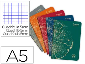 Cahier clairefontaine forever premium a5 90g recycle 96     pages 5x5 coloris assortis — Non classé