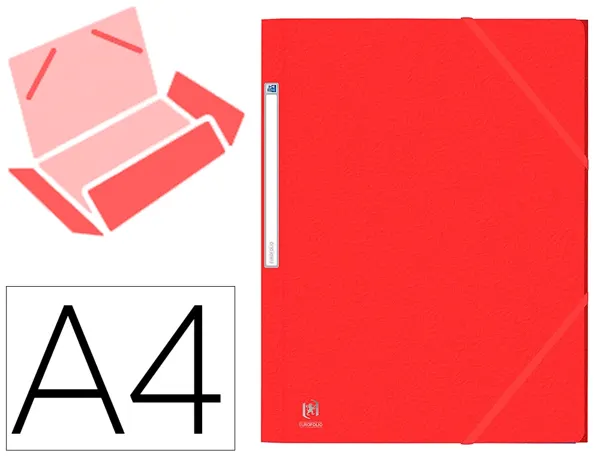 Oxford Chemise à élastique EUROFOLIO+, A4, rouge — Chemises & trieurs