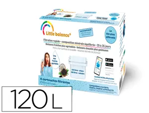 Pack De 6 Cartouches Filtrantes 120l. Chlore 100 L. Calcaire, Little Balance — SERVICES GENERAUX