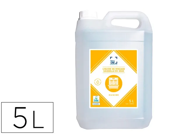 Liquide techline rincage vaisselle eau dure  rv2000 5  litres — Non classé