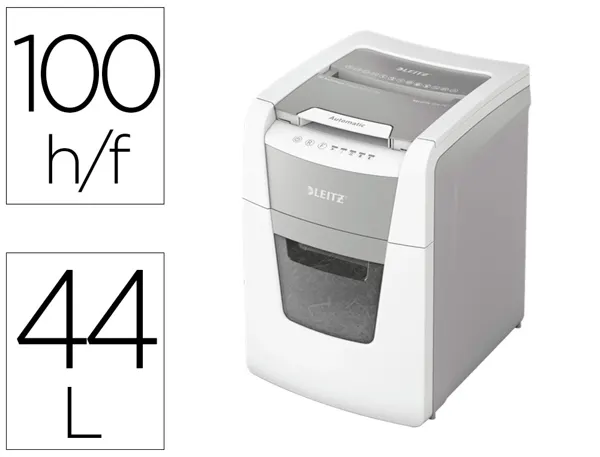 Destructeur de documents leitz  iq auto+ office micro  p4 100f corbeille de 44l — Non classé