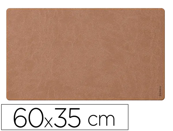 Sous-main rhodiarama souple simil cuir taupe velout       60x35 cm — Non classé