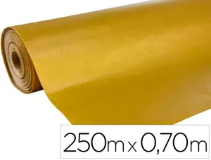 Rouleau papier cadeau kraft recycle aux motifs            clairefontaine  or 250m x     0,70m  60g. — Non classé