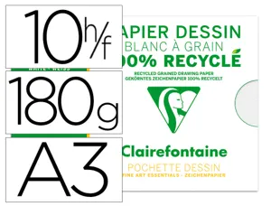 Pochette dessin   grain a3 100% recycl  180gr 10f — Non classé