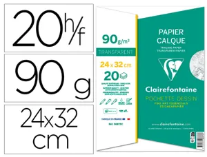 Clairefontaine Papier calque, 90/95 g/m2, 240 x 320 mm — Papiers technique