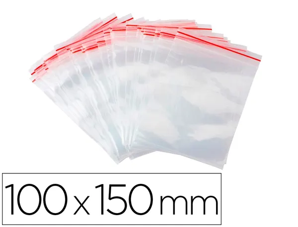 Sachet plastique refermable q-connect dim.100x150 mm      sachet de 100 unites — Non classé