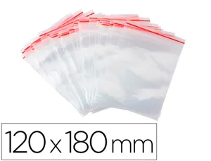 Sachet plastique refermable q-connect dim.120x180 mm      sachet de 100 unites — Non classé