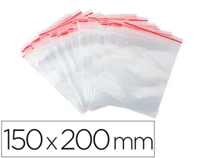 Sachet plastique refermable q-connect dim.150x200 mm      sachet de 100 unites — Non classé
