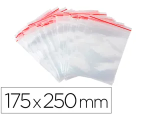 Sachet plastique refermable q-connect dim.175x250 mm      sachet de 100 unites — Non classé