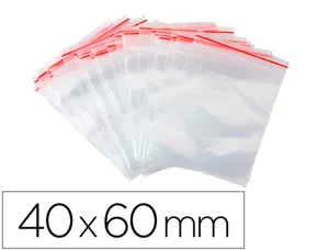 Sachet plastique refermable q-connect dim.40x60 mm sachet de 100 unites — Non classé