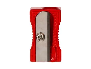 Taille-crayon liderpapel metallique 1 usage coloris    rouge — Non classé