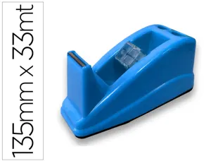 Devidoir de comptoir de ruban adhesif pour rouleau de 33m   135x58x60 mm coloris bleu — Non classé
