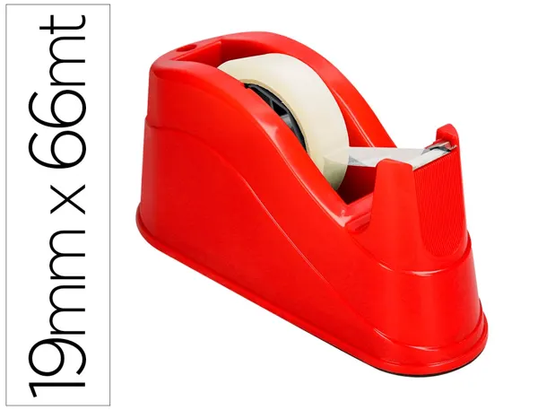 Devidoir de comptoir de ruban adhesif pour rouleau de 66m   220x100x70 mm coloris rouge — Non classé
