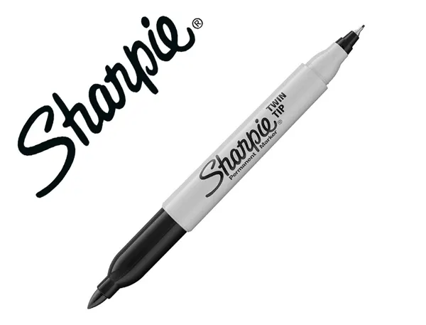 Marqueur permanents sharpie double pointe noir — Non classé