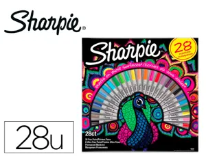 Marqueur permanent sharpie blister20 pointes fines 8     ultra fines  28 coloris       grande boite — Non classé