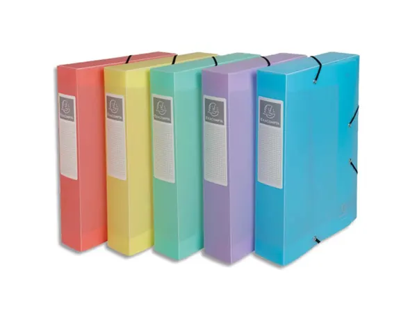 Boite de classement exacompta gamme chromaline pastel       polypropylene a4 240x320mm    dos 60mm. — Non classé