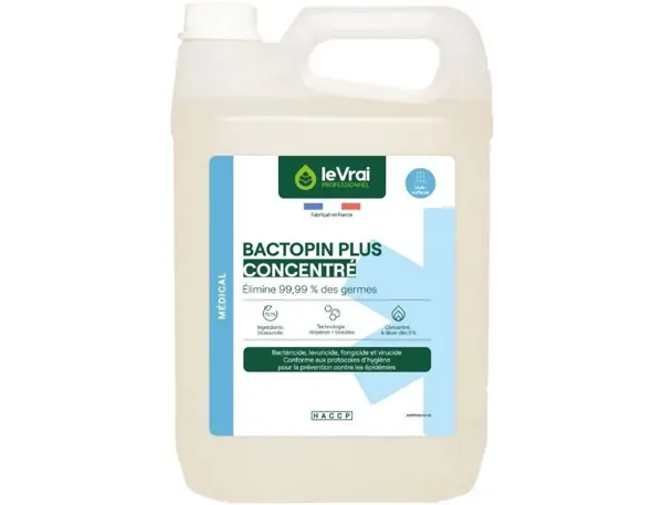 Detergent desinfectant le vrai professionnel bactopin tous types de surfaces collectivites milieux — Non classé