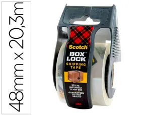 Ruban adhesif scotch box lock extra fort 48mm x 20,3m       transparent — Non classé