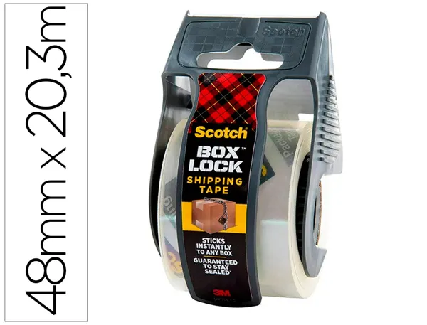 Ruban adhesif scotch box lock extra fort 48mm x 20,3m       transparent — Non classé