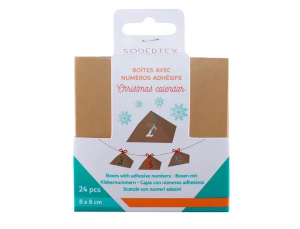 Calendrier de l'advent sodertex 24 boites            triangulaires cartonnees a    construir et personnaliser + — Non classé