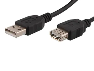 Cable usb t'nb 2,0 a m/a f sur cavalier cable 1,80m      coloris noir — Non classé