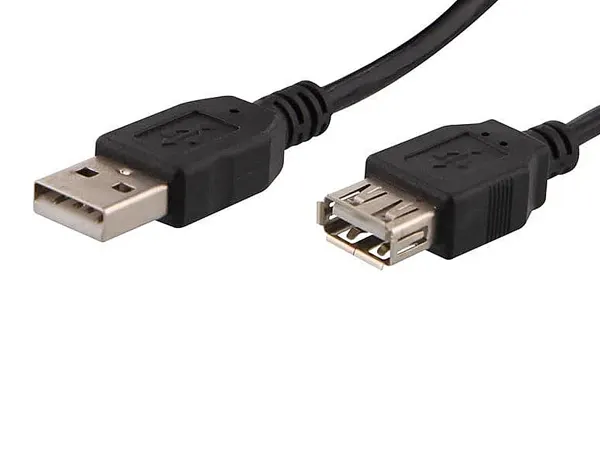 Cable usb t'nb 2,0 a m/a f sur cavalier cable 1,80m      coloris noir — Non classé