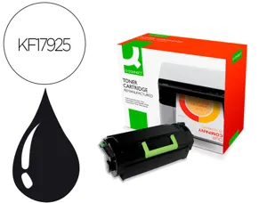 Toner laser compatible q-connect lexmark 711 25000 p noir — Non classé