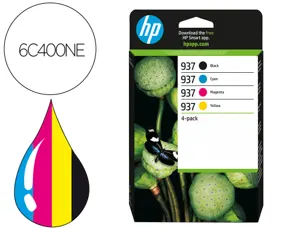 Cartouche d'encre original hp 937 800 p noir/cyan/magenta/jaune pack 4 couleur — Non classé