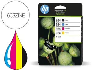 Cartouche d'encre original hp 924 400 p noir/cyan/magenta/jaune pack 4 couleur — Non classé