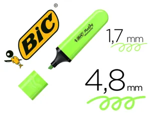 Surligneur bic tank marking highlighter sechage rapide    pointe biseautee coloris vert — Non classé