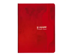 Cahier piqure clairefontaine 7000 couverture souple pp     17x22cm 96p seyes 70g coloris rouge — Non classé
