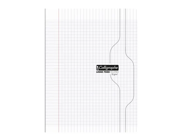 Cahier piqure calligraphe 7000couverture souple pp 24x32cm  96p seyes 70g incolore — Non classé