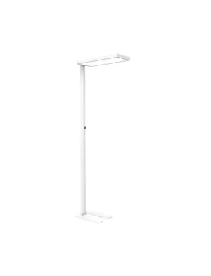 Lampadaire led mauljura intensite reglable tete et    socle aluminium hauteur 195cm coloris blanc — Non classé