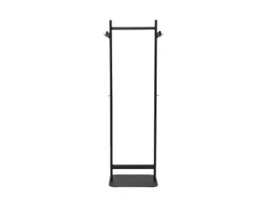Porte-manteaux maulsalsa vertical metal 8 crochets     hauteur 1,72m base pied       52x40cm coloris noir — Non classé