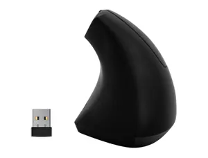 Souris q-connect optique sans fil ergonomique vertical dpi  800/1200/1600 piles aaa       coloris noir — Non classé