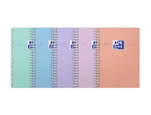 Cahier oxford smart spirale 4 trous a6 100 pages optik paper5x5 coloris pastel assortis   lot 20 unites — Non classé