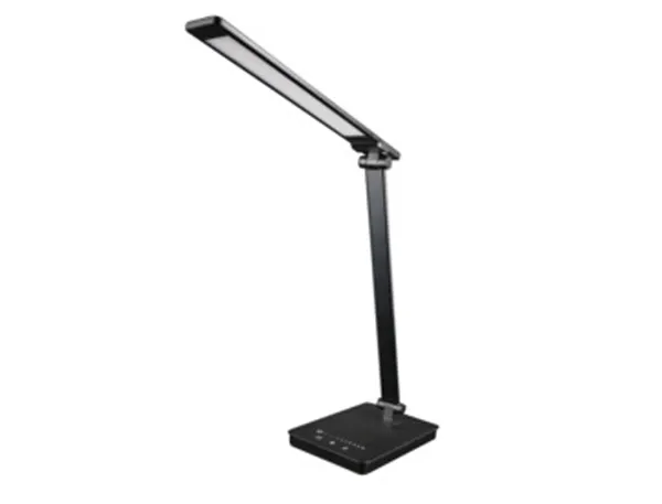 Lampe unilux novy pliable usb led tete et base rotative     bras reglable coloris noir — Non classé