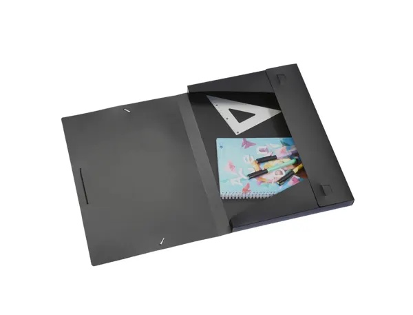 Boite de classement viquel art'box a3 pp creativ'gallery dos 3cm fermeture elastique   coloris noir — Non classé