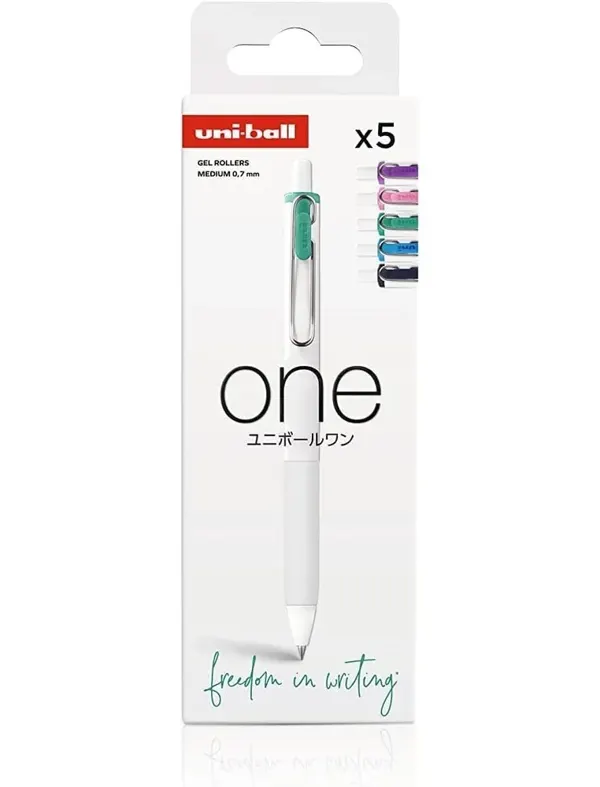 Roller uniball one encre gel ecriture moyenne 0,7mm        couleurs electriques          assorties pochette 5 unites — Non…