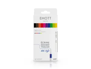 Feutre uniball emott essential colors pointe fine  coloris assortis pochette 10  unites — Non classé