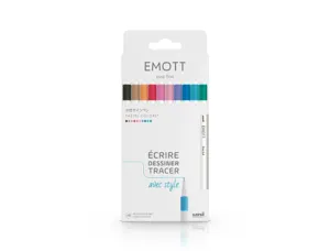 Feutre uniball emott pastel colors pointe fine coloris    assortis pochette 10 unites — Non classé