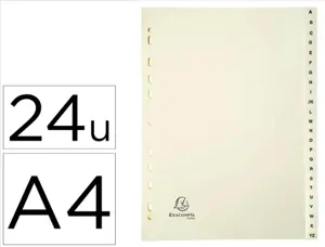 Intercalaire exacompta a4 alphabethique a-z carte peau  24 positions — Non classé