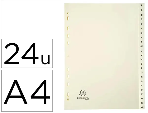 Intercalaire exacompta a4 alphabethique a-z carte peau  24 positions — Non classé