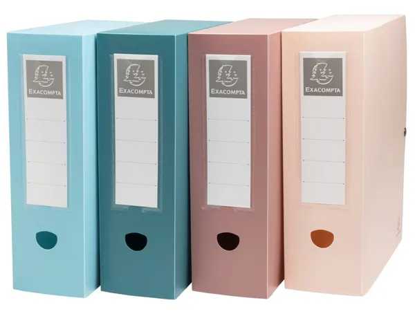 Boite classement exacompta skandi a4 pp recycle          fermeture pression dos 100mm  coloris assortis — Non classé