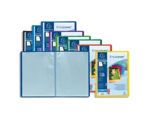 EXACOMPTA Protège-documents Kreacover, A4, PP, assorti — Protèges-documents & chevalets de table