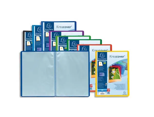 EXACOMPTA Protège-documents Kreacover, A4, PP, assorti — Protèges-documents & chevalets de table